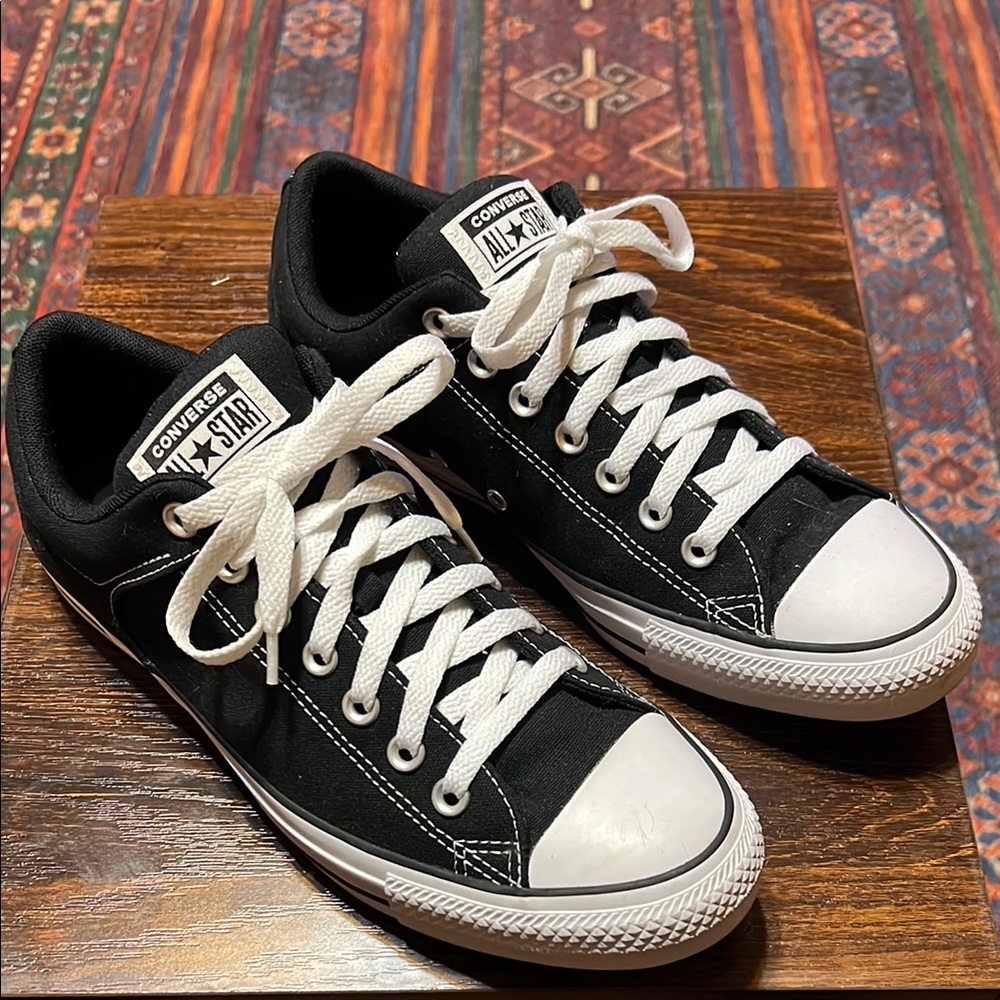 Converse All Star Black and White Lace-Up Shoes